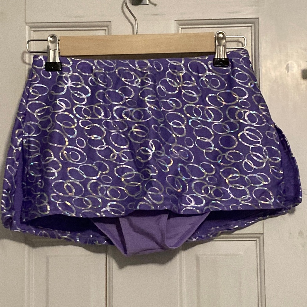 Light purple and silver skating skirt